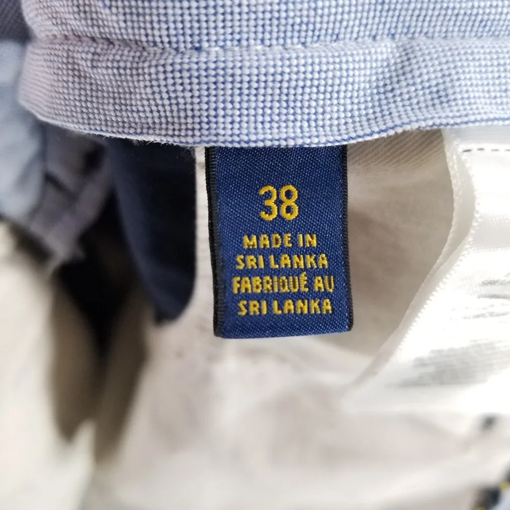 Polo Ralph Lauren Shorts Mens 38 Blue Nautical Stretch Classic Fit Chino Twill